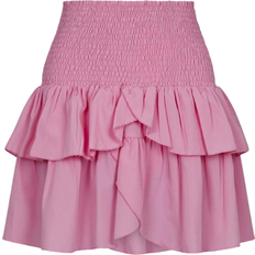Firkantet - Pink - Polyester Tøj Neo Noir Carin R Skirt - Pink