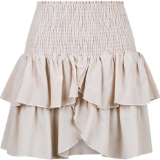 30 - Dame - Polyester Tøj Neo Noir Carin R Skirt - Sand