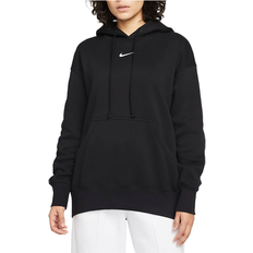 26 - Bomuld - Dame - Fleecetrøjer & Piletrøjer Overdele Nike Sportswear Phoenix Fleece Oversized Pullover Hoodie Women's - Black/Sail