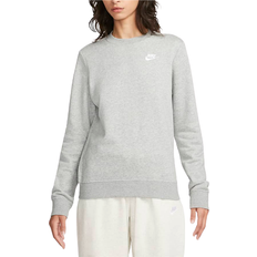 20 - Dame - Sweatshirts Sweatere Nike Sportswear Club Fleece Crew-Neck Sweatshirt Women's - Dark Grey Heather/White