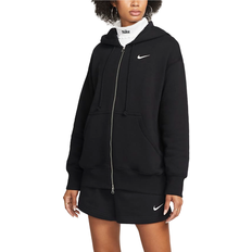 26 - Bomuld - Dame - Fleecetrøjer & Piletrøjer Overdele Nike Sportswear Phoenix Fleece Oversized Full-Zip Hoodie Women's - Black/Sail