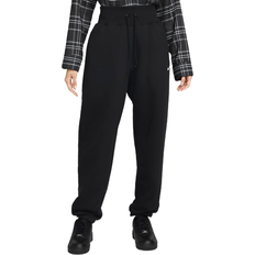 4 - Dame - L Bukser Nike Sportswear Phoenix Fleece High-Rise Trousers Women's - Black/Sail