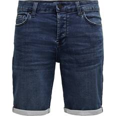 Blå - Herre - Polyester Shorts Only & Sons Life Shorts, Denim