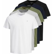 Jack & Jones T-shirts & Toppe Jack & Jones Logo Crew Neck T-shirt 5-pack - White/Multi