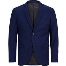 Blå - Herre - Viskose Bukser Jack & Jones 2 Piece Super Slim Fit Suit - Blue/Medieval Blue