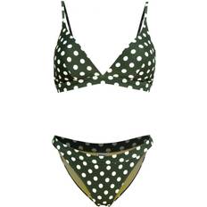 34 - Grøn - Prikkede Tøj Wiki Triangle Bikini Set - Cannes