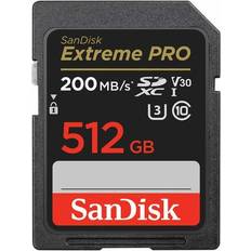 512 GB Hukommelseskort & USB Stik SanDisk SDXC Extreme Pro 512GB 200MB/s UHS-I C10 V30 U3