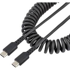 Nikkel - USB-kabel Kabler StarTech Coiled USB C-USB C 2.0 0.5m