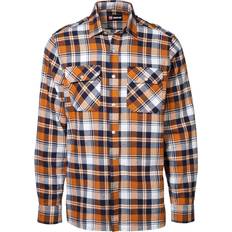 Herre - L - Orange Skjorter ID Leaf Lumberjack Shirt - Orange