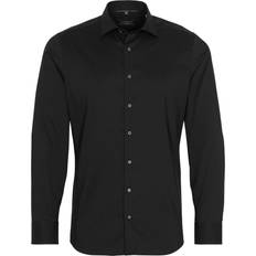 Elastan/Lycra/Spandex - Herre - Slim Skjorter Eterna Long Sleeve Shirt 3377 F170 - Black