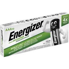 Batterier - NiMH Batterier & Opladere Energizer Rechargeable AAA Power Plus 10-pack