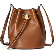 Indvendig lomme - Skulderrem Bucket Bags Lauren Ralph Lauren Leather Medium Andie Drawstring Bag - Lauren Tan