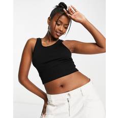 Missguided Toppe Missguided Basics Ribbet ærmeløs croptop