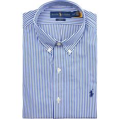 Elastan/Lycra/Spandex - Herre - Slim Skjorter Polo Ralph Lauren Poplin Slim Stripe Shirt - Blue