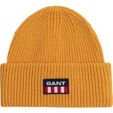 Beige - Herre Huer Gant Retro Logo Beanie Unisex