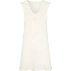 Blå - Viskose Natkjoler Damella Bamboo With Lace Nightdress Ivory-2