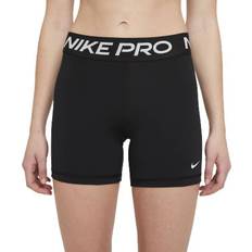 Dame - Høj krave - Sort Tøj Nike Pro 365 5" Shorts Women - Black/White