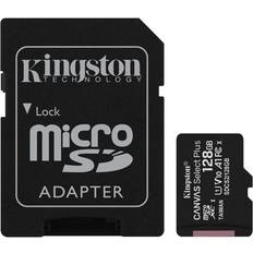 Compact Flash Pro Hukommelseskort & USB Stik Kingston Canvas Select Plus microSDXC Class 10 UHS-I U1 V10 A1 100MB/s 128GB +Adapter