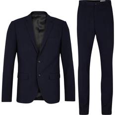 54 - Blå - Polyester Jakkesæt Lindbergh Stretch Suit