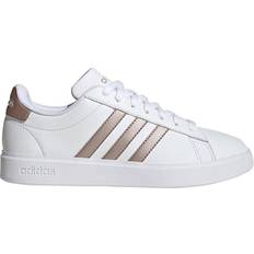Adidas 45 - Dame - Imiteret læder Sneakers adidas Grand Court Cloudfoam Lifestyle Court Comfort - Cloud White/Platinum Metallic