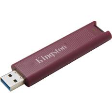 1 TB - USB 3.0/3.1 (Gen 1) Hukommelseskort & USB Stik Kingston USB 3.2 Gen 2 Type-A DataTraveler Max 1TB