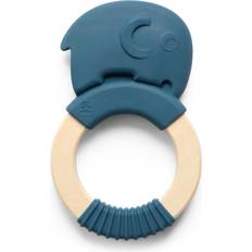 Sebra Silikone Bidelegetøj Sebra Silicone Teething Ring on a Wooden Ring, Fanto