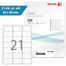 Xerox Mærkningsmaskiner & Etiketter Xerox Multilabels 63x38mm 003R96298 21stk/ark 100ark/æsk