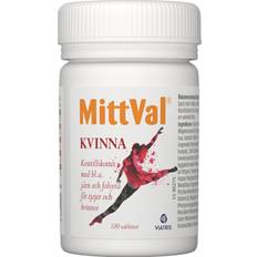 B-vitaminer - Kalium Vitaminer & Mineraler MittVal Woman Tablets 100 stk