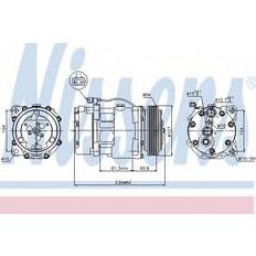 Volkswagen Kompressor, klimaanlæg, NISSENS, b.la. til VW, 12 V
