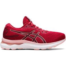 39 ½ - Dame - Rød Sportssko Asics Gel-Nimbus 24 W - Cranberry/Frosted Rose