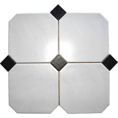 Sort Fliser Octagon white matt 1011054 20x20cm