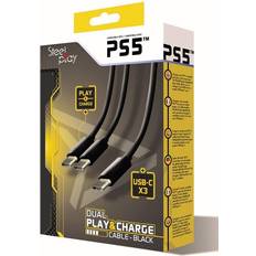 Steelplay Double & Charge - Opladning/datakabel - USB-C han USB-C han - 3