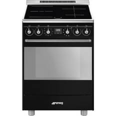 Smeg 60 cm - Drejeknap - Elektriske ovne Induktionskomfurer Smeg SCB61PIN9 Sort