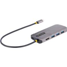 Kabeladaptere - Sølv Kabler StarTech USB Hub 127B-USBC-MULTIPORT