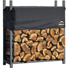 ShelterLogic Ultimate Firewood Rack with Cover 4' Black