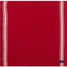 Lexington Stofservietter Lexington Cotton Linen Napkin With Stripes Stofserviet Hvid, Rød (50x50cm)