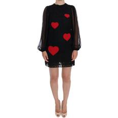 Lynlås - Polyamid Kjoler Dolce & Gabbana Lace Red Heart Shift Women's Dress
