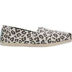 36 ½ - Dame - Hvid Lave sko Toms Alpargata - Leopard Print Egret
