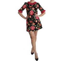 48 - 8 - Blomstrede Kjoler Dolce & Gabbana Dolce & Gabbana Floral Pink Lace A-Line Shift Mini Dress