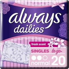 Always Menstruationsbeskyttelse Always Dailies Normal To Go Fresh 20-pack