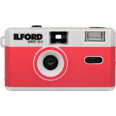 Ilford Polaroidkameraer Ilford Sprite 35-II Reusable/Reloadable 35mm Analog Film Camera (Silver and Red)