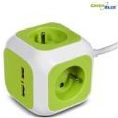 GreenBlue MagicCube 4-power-stik, 2 usb-indgange 1,4 m GB118