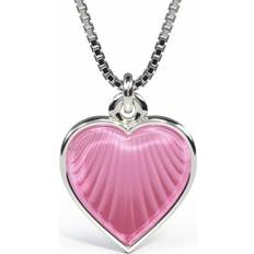 Pia & Per Heart Necklace - Silver/Pink