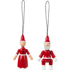 Kay Bojesen Juletræspynt Kay Bojesen Santa Claus And Santa Claus Juletræspynt 10cm 2stk