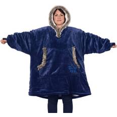 Oversized - Unisex Sweatere Snug Rug Eskimo Hoodie - Navy Blue