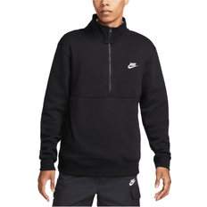 Nike Sportswear Club Brushed-Back 1/2-Zip Pullover Men's - Black/White