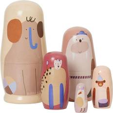 Ferm Living Træfigurer Ferm Living Critter Nesting Dolls