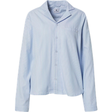 Dame Nattøj JBS Long Sleeved Nightshirt - Blue/White Stripe