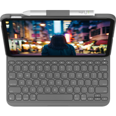 Logitech Trådløs Tastaturer på tilbud Logitech Slim Folio Keyboard and folio case (English)