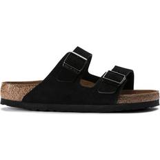 Unisex Sandaler Birkenstock Arizona Soft Footbed Suede Leather - Black